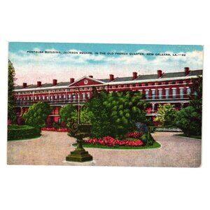 Vintage Postcard Pontalba Building Jackson Square New Orleans French Quarter